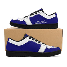 Load image into Gallery viewer, DCYG Blue &amp; White, Black Sole Low-Top Leather Sneakers
