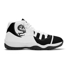 Load image into Gallery viewer, SWAN Black, White Logo &amp;  Black, White  High Top Air Retro Sneakers - White

