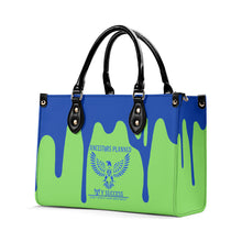 Load image into Gallery viewer, Native , Blue Logo, Blue Drip &amp; Green Multiple Sizes Upgraded Luxury Women PU Leather Handbag
