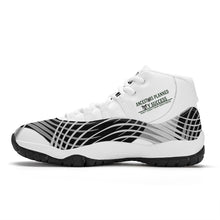 Load image into Gallery viewer, Ancestors Native, Black Logo, High Top Air Retro Sneakers - White

