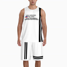 Load image into Gallery viewer, Ancestors Filipino , Black Logo &amp; Black &amp; White Men’s Basketball Uniform Jersey Set
