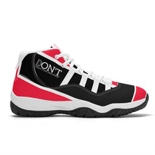 Load image into Gallery viewer, DONT D4X White Logo ,Red ,White Stripes No Net  &amp; Black  High Top Air Retro Sneakers - White
