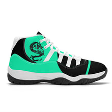 Load image into Gallery viewer, SWAN Mint Green Dragon Logo, Mint Green, Black  High Top Air Retro Sneakers - White
