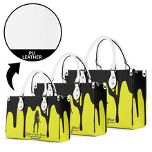 Load image into Gallery viewer, DRIP SF Black Logo &amp; Yellow Multiple Sizes Upgraded Luxury Women PU Leather Handbag
