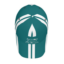 Load image into Gallery viewer, Ancestors Irish ,White Logo , White Stripes &amp; Green Curved Brim Baseball Cap (AOP)
