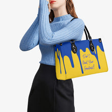 Load image into Gallery viewer, DRIP Blue CR Logo &amp; Gold  Multiple Sizes Upgraded Luxury Women PU Leather Handbag
