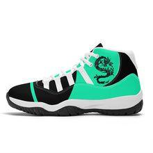 Load image into Gallery viewer, SWAN Mint Green Dragon Logo, Mint Green, Black  High Top Air Retro Sneakers - White
