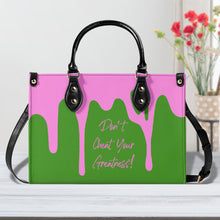 Load image into Gallery viewer, DRIP Pink CR Logo &amp; Green Multiple Sizes Upgraded Luxury Women PU Leather Handbag
