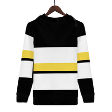 Load image into Gallery viewer, DCYG 25NC White Logo , White  ,Harvest  Stripes &amp; Black Men's All Over Print Hoodie
