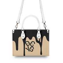 Load image into Gallery viewer, DRIP Black &amp; Tan Multiple Sizes Upgraded Luxury Women PU Leather Handbag
