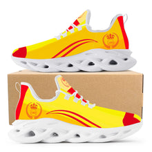Load image into Gallery viewer, Royal 38 DDZ Red Logo ,Gold &amp; Yellow Control Sneaker - White
