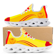 Royal 38 DDZ Red Logo ,Gold & Yellow Control Sneaker - White