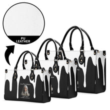 Load image into Gallery viewer, Ancestors Muslim, White Logo &amp; Black Multiple Sizes Upgraded Luxury Women PU Leather Handbag
