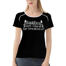 Load image into Gallery viewer, DCYG 24SX Baddies White &amp; Black Women's All-Over Print T shirt
