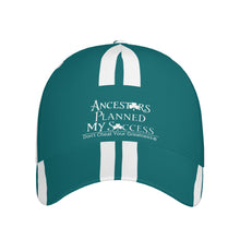 Load image into Gallery viewer, Ancestors Irish ,White Logo , White Stripes &amp; Green Curved Brim Baseball Cap (AOP)
