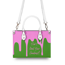 Load image into Gallery viewer, DRIP Pink CR Logo &amp; Green Multiple Sizes Upgraded Luxury Women PU Leather Handbag
