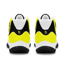Load image into Gallery viewer, SWAN Yellow Dragon Logo,Black Logo &amp; Yellow,Black High Top Air Retro Sneakers - White
