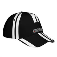Ancestors Filipino White Logo & Black and White Stripes Curved Brim Baseball Cap (AOP)