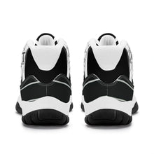 Load image into Gallery viewer, DX4 Black Logo. White ,Black Netting ,Design  &amp; White High Top Air Retro Sneakers - White
