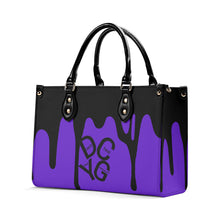 Load image into Gallery viewer, DRIP LO Black Logo &amp; Purple Multiple Sizes Upgraded Luxury Women PU Leather Handbag
