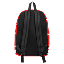 Load image into Gallery viewer, Ancestors+ Italian, Family,  White Logo, Drip &amp; Red Cotton Backpack

