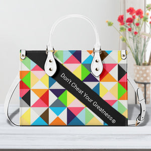 45dgr DCYG White Logo & Green,Orange,Yellow & Multiple Sizes Upgraded Luxury Women PU Leather Handbag
