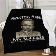 Ancestors Black ,Male, White Logo and Black Blankets