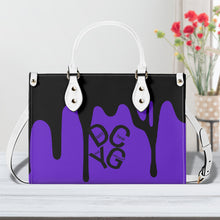 Load image into Gallery viewer, DRIP LO Black Logo &amp; Purple Multiple Sizes Upgraded Luxury Women PU Leather Handbag

