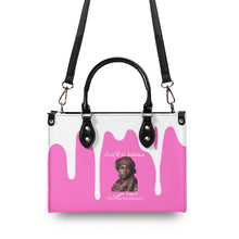 Load image into Gallery viewer, Ancestors Muslim, Female, White Logo , White Drip &amp;Pink Multiple Sizes Upgraded Luxury Women PU Leather Handbag
