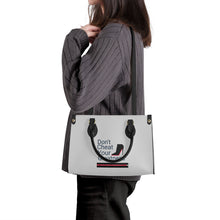 Load image into Gallery viewer, DCYG Black Red Bottoms &amp; Grey Luxury Women PU Tote Bag - Black
