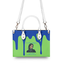 Load image into Gallery viewer, Ancestors Muslim, Female , Blue Logo , Blue Drip &amp; GreenMultiple Sizes Upgraded Luxury Women PU Leather Handbag

