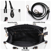 Load image into Gallery viewer, DCYG Black Red Bottoms &amp; White Multiple Sizes Upgraded Luxury Women PU Leather Handbag
