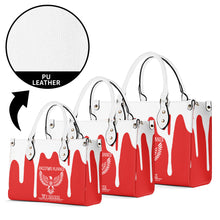 Load image into Gallery viewer, Ancestors Native,White Logo, Drip &amp; Red Multiple Sizes Upgraded Luxury Women PU Leather Handbag

