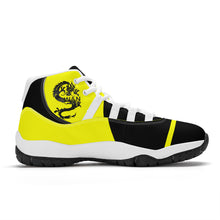Load image into Gallery viewer, SWAN Yellow Dragon Logo,Black Logo &amp; Yellow,Black High Top Air Retro Sneakers - White
