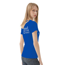 Load image into Gallery viewer, DCYG 24SX Baddies White Logo &amp; Blue Women's All-Over Print T shirt
