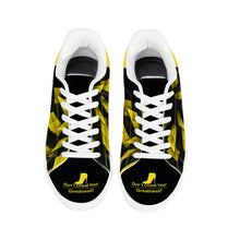 Load image into Gallery viewer, DCYG Harvest Red Bottoms &amp; Black Low-Top Synthetic Leather Sneakers - White
