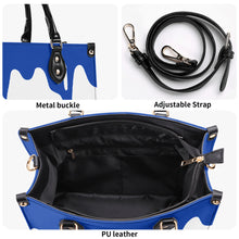 Load image into Gallery viewer, Ancestors  Korean,Blue Logo &amp;;Multiple Sizes Upgraded Luxury Women PU Leather Handbag
