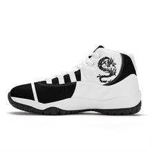 Load image into Gallery viewer, SWAN Black, White Logo &amp;  Black, White  High Top Air Retro Sneakers - White
