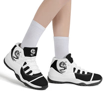 Load image into Gallery viewer, SWAN Black, White Logo &amp;  Black, White  High Top Air Retro Sneakers - White
