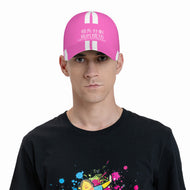 Ancestors Chinese White Logo & Pink and White Stripes Curved Brim Baseball Cap (AOP)