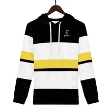 Load image into Gallery viewer, DCYG 25NC White Logo , White  ,Harvest  Stripes &amp; Black Men's All Over Print Hoodie
