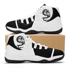 Load image into Gallery viewer, SWAN Black, White Logo &amp;  Black, White  High Top Air Retro Sneakers - White
