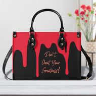 DRIP Orange CR Logo & Black Multiple Sizes Upgraded Luxury Women PU Leather Handbag