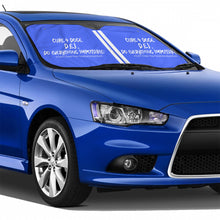 Load image into Gallery viewer, Cure 4 Doge White Logo, stripes &amp; Blue Car Windshield Sunshade (multi-size)
