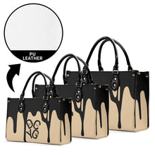 Load image into Gallery viewer, DRIP Black &amp; Tan Multiple Sizes Upgraded Luxury Women PU Leather Handbag
