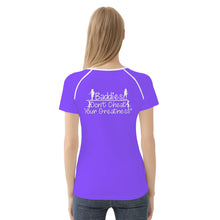 Load image into Gallery viewer, DCYG 24SX Baddies White Logo &amp; Purple  Women's All-Over Print T shirt
