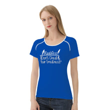 Load image into Gallery viewer, DCYG 24SX Baddies White Logo &amp; Blue Women's All-Over Print T shirt
