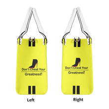 Load image into Gallery viewer, DCYG Black Red Bottoms &amp; Neon Yellow Multiple Sizes Upgraded Luxury Women PU Leather Handbag
