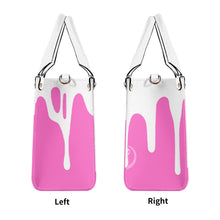 Load image into Gallery viewer, Ancestors Muslim, Female, White Logo , White Drip &amp;Pink Multiple Sizes Upgraded Luxury Women PU Leather Handbag
