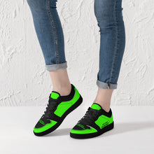Load image into Gallery viewer, DCYG G4's Green &amp; Black  Black Sole Low-Top Leather Sneakers
